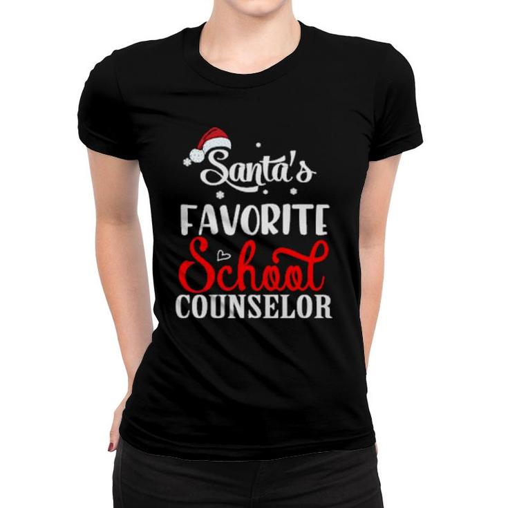 Santa's Favorite School Counselor Christmas Santa  Women T-shirt