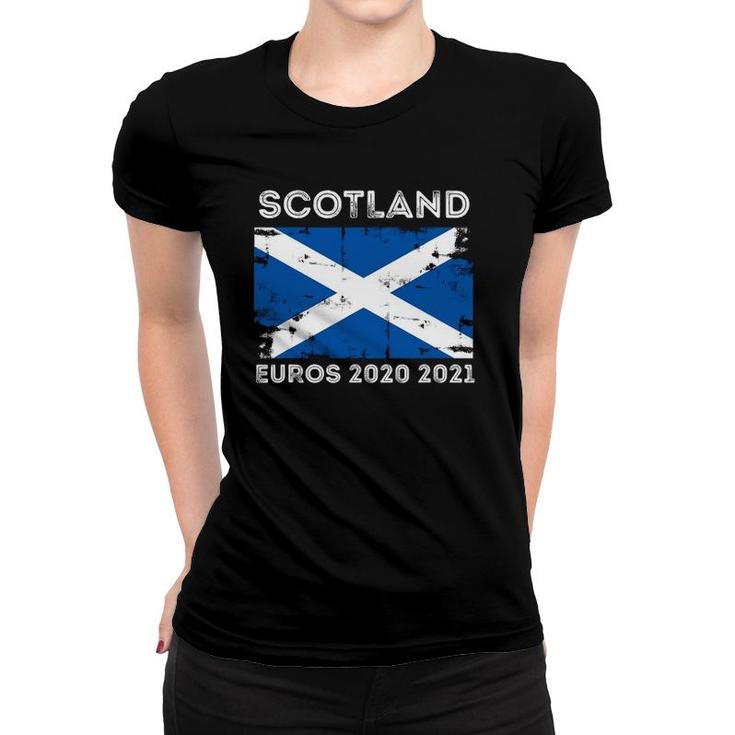Scotland Flag  Euros 2020 2021 Football Fans Design Women T-shirt