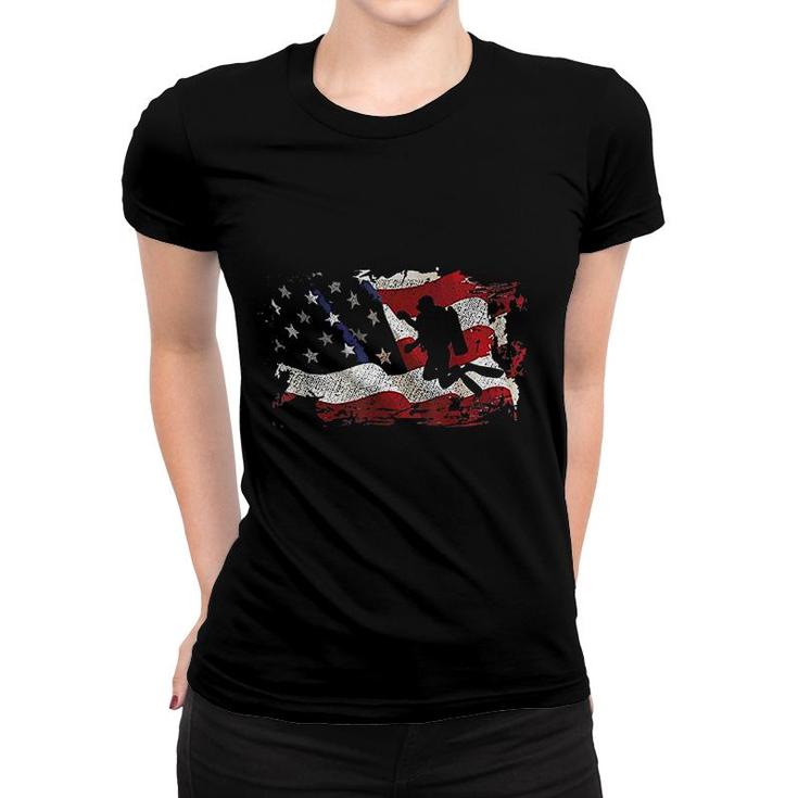 Scuba Diving Usa Flag For Scuba Divers Women T-shirt