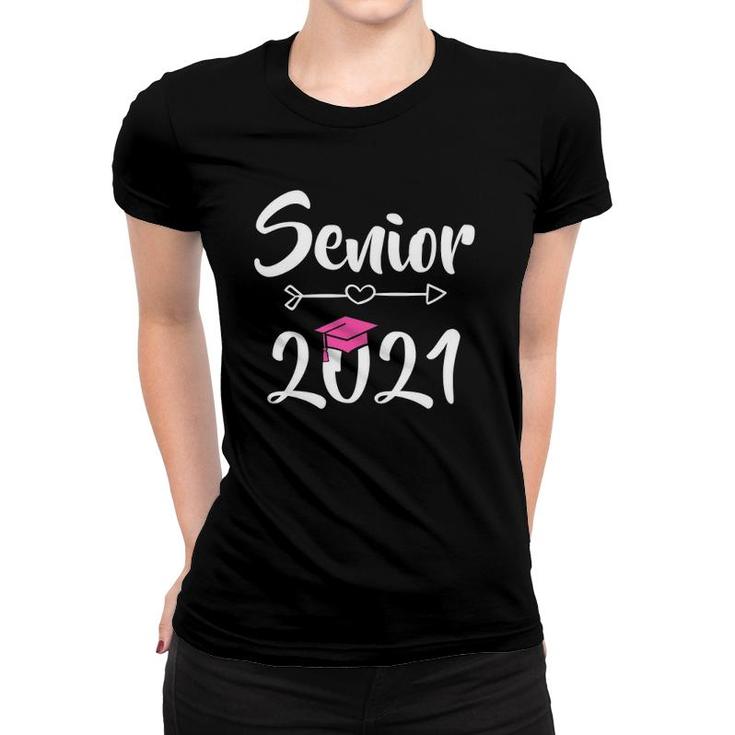 Senior 2021 Graduation  Pink Tassel Class Of 21 Tee Women T-shirt