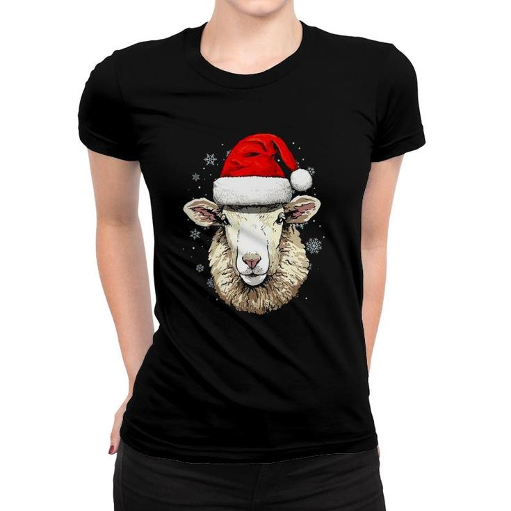 Sheep Christmas Santa Hat Xmas Kids Boys Girls Women T-shirt