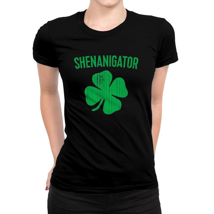 Shenanigator Saint Patrick's Day Green Shamrock Women T-shirt