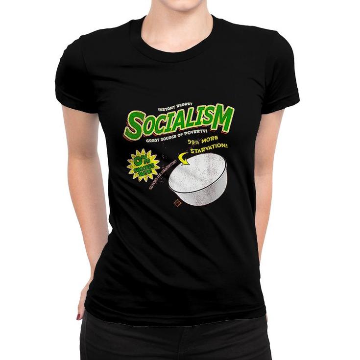 Socialism Cereal Box Funny T-Shirt | Great Source Of Poverty