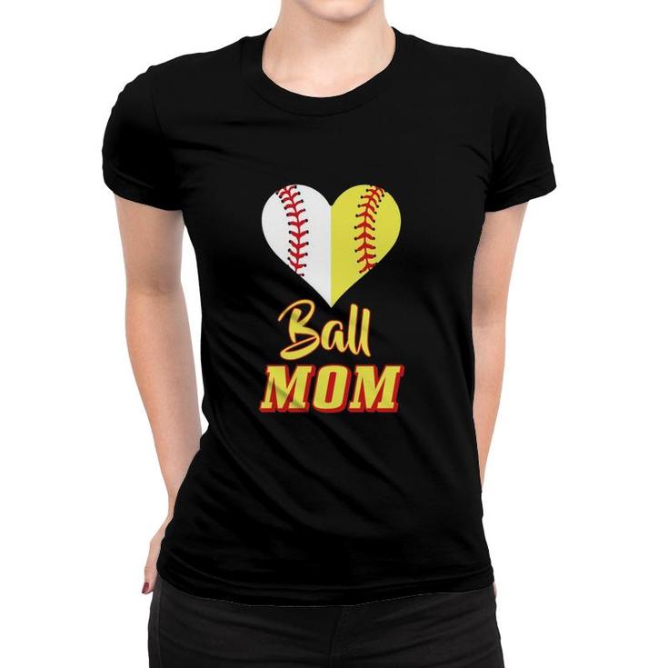 Softball Baseball Mom Sport Mother  Gift Idea Women T-shirt
