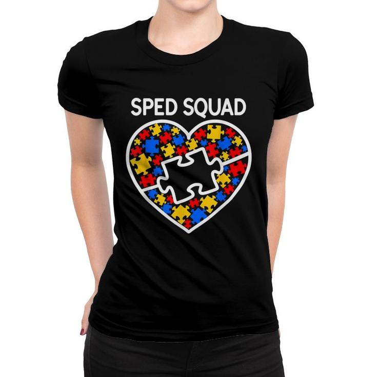 Sped Special Education Sped Squad Heart Women T-shirt