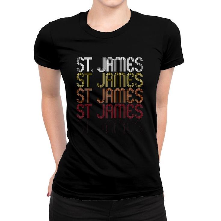 St James Mo Vintage Style Missouri Women T-shirt
