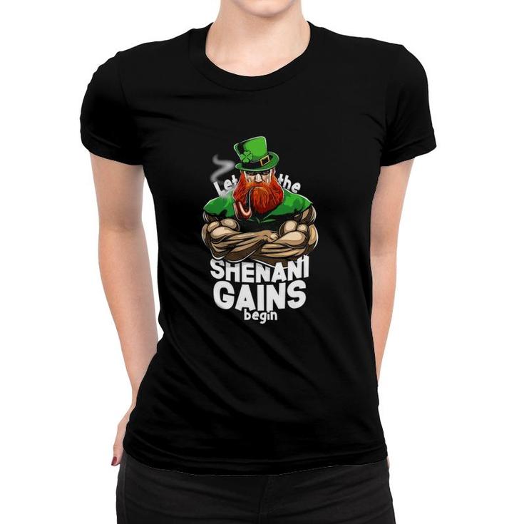 St Patrick's Day Jacked Leprechaun Time To Make Gains Women T-shirt