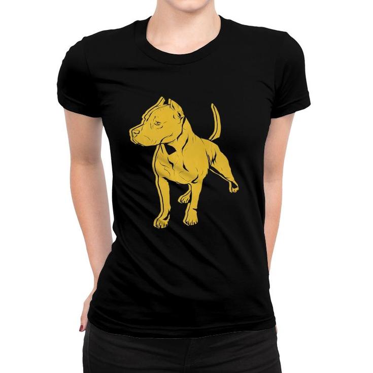 Standing Pitbull Dog Strong And Fierce Watchdog Premium Women T-shirt