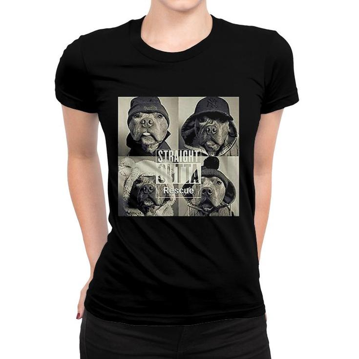 Straight Outta Rescue Pitbull Women T-shirt