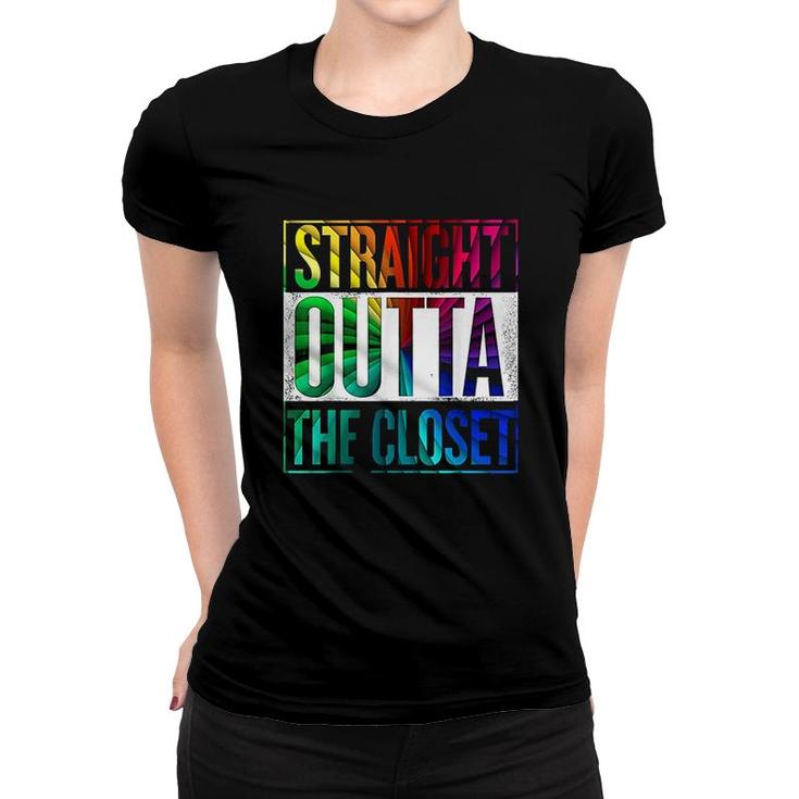 Straight Outta The Closet Lgbt Gay Pride Women T-shirt