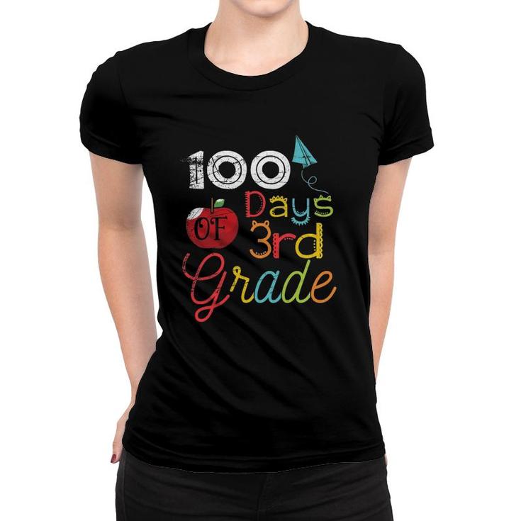 Student Gift 100 Days Of 3Rd Grade 100 Days Of School Women T-shirt