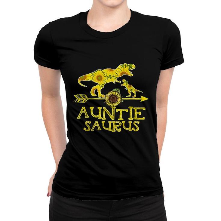 Sunflower Auntie Saurus Women T-shirt