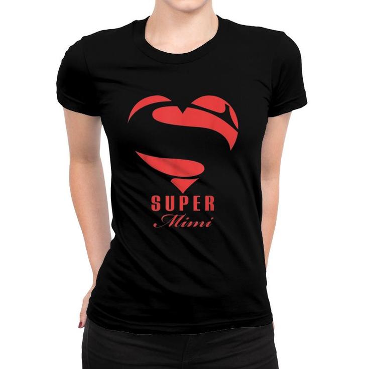 Super Mimi Superhero Mimi Gift Grandma Women T-shirt