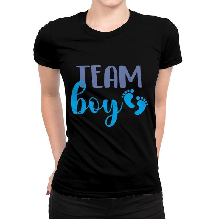 Team Boy Gender Reveal Party Baby Shower Pregnancy Women T-shirt