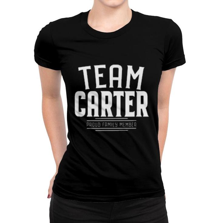 Team Carter Last Name Family Surname  Women T-shirt