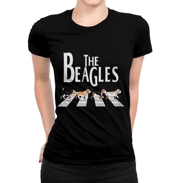 The Beagles Walking Funny Women T-shirt
