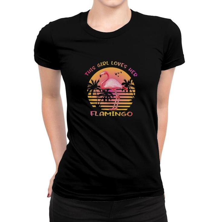 This Girl Loves Her Flamingo Women T-shirt