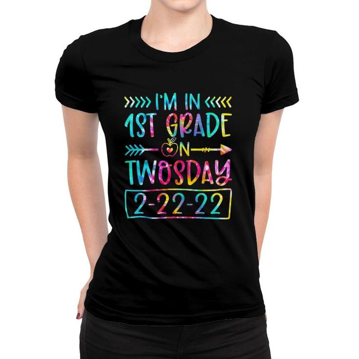 Tie Dye I'm In 1St Grade On Twosday 22222 Teacher 2S Day Women T-shirt
