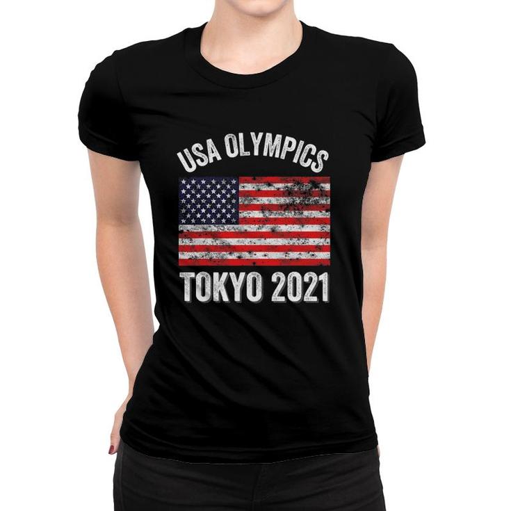 Tokyo Olympics 2021 Usa Team - American Flag Gift Women T-shirt