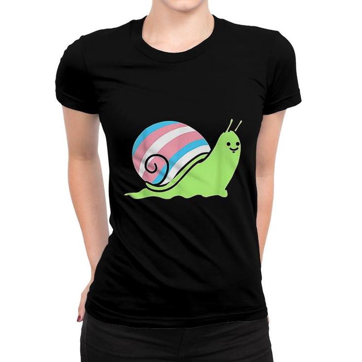 Trans Pride Snail Transgender Gift Women T-shirt