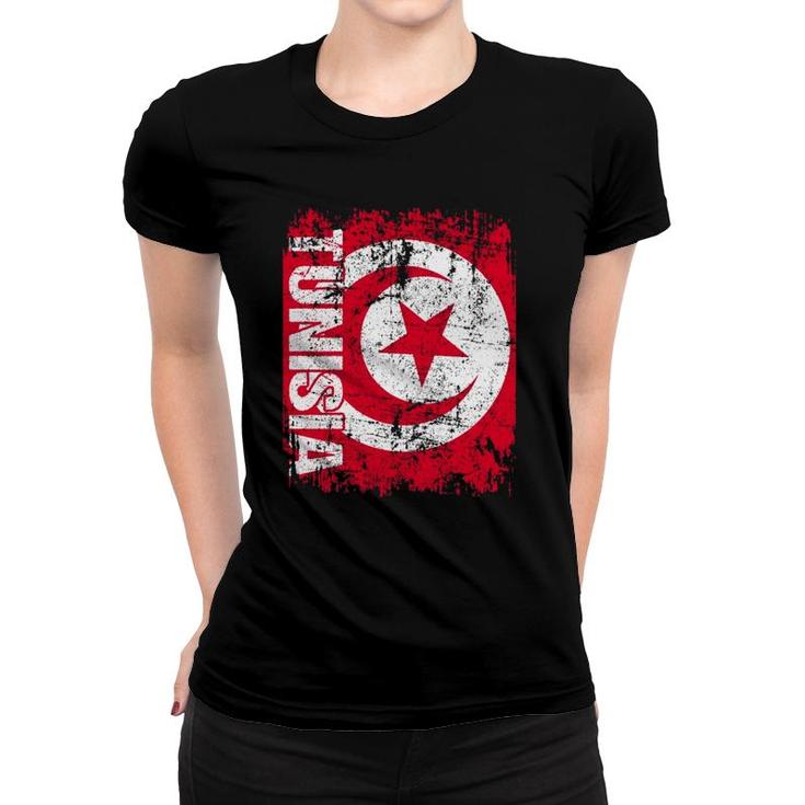 Tunisia Flag Vintage Distressed Tunisia  Women T-shirt