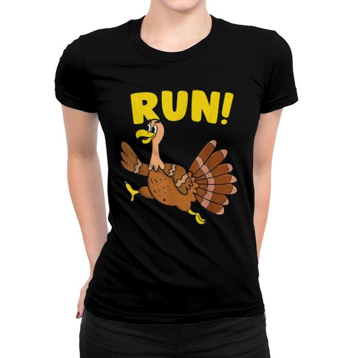 Turkey Trot Squad Runner Thanksgiving Pilgrim Costume  Women T-shirt