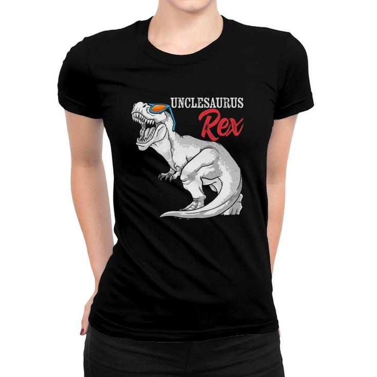 Unclesaurus Rex Dinosaur Funny Uncle Saurus Family Matching Women T-shirt