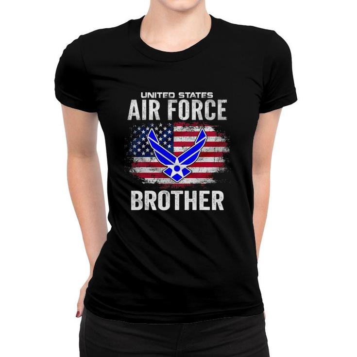 United States Air Force Brother With American Flag Gift Women T-shirt