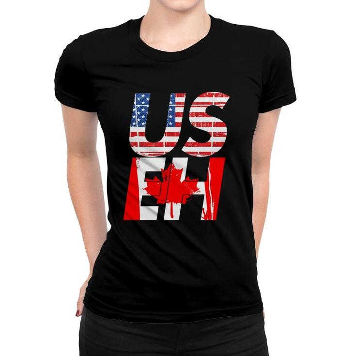 Us Eh Canada America Usa Us Eh Flag By Mcma Women T-shirt