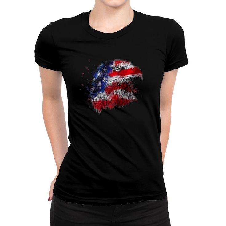Usa Bald Eagle 4Th Of July Patriotic American Flag Premium Women T-shirt