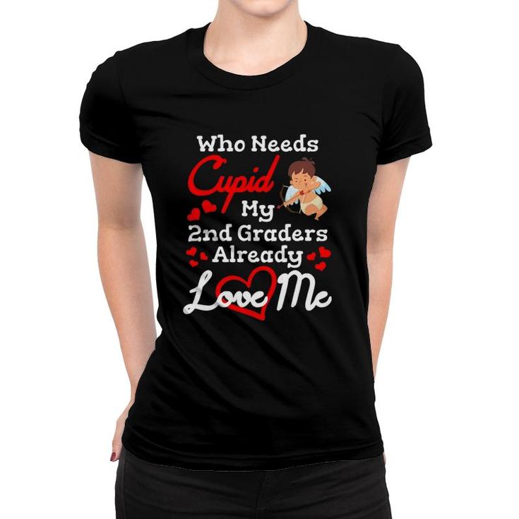 Valentine's Day 2Nd Grade Teacher Gift For Teachers In Love Women T-shirt