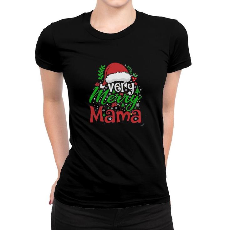 Very Merry Mama Merry Christmas  Women T-shirt