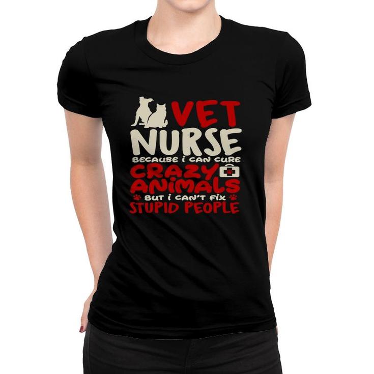 Vet Nurse Funny Nursing Careers Cute Pet Animal Nurse Gifts Women T-shirt