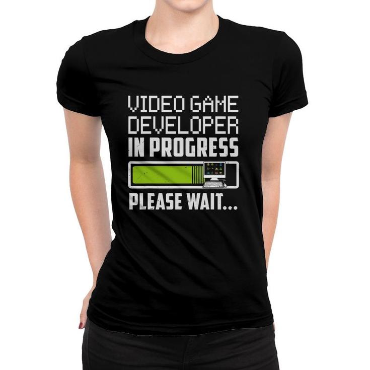 Video Game Developer In Progress Please Wait Women T-shirt