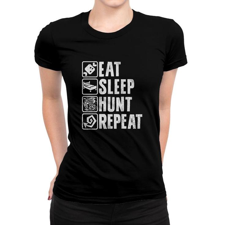 Video Game Eat Sleep Hunt Repeat Women T-shirt