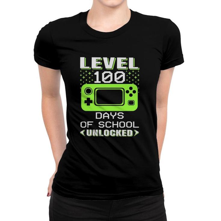 Video Gamer Student 100Th Day Teacher 100 Days Of School Women T-shirt