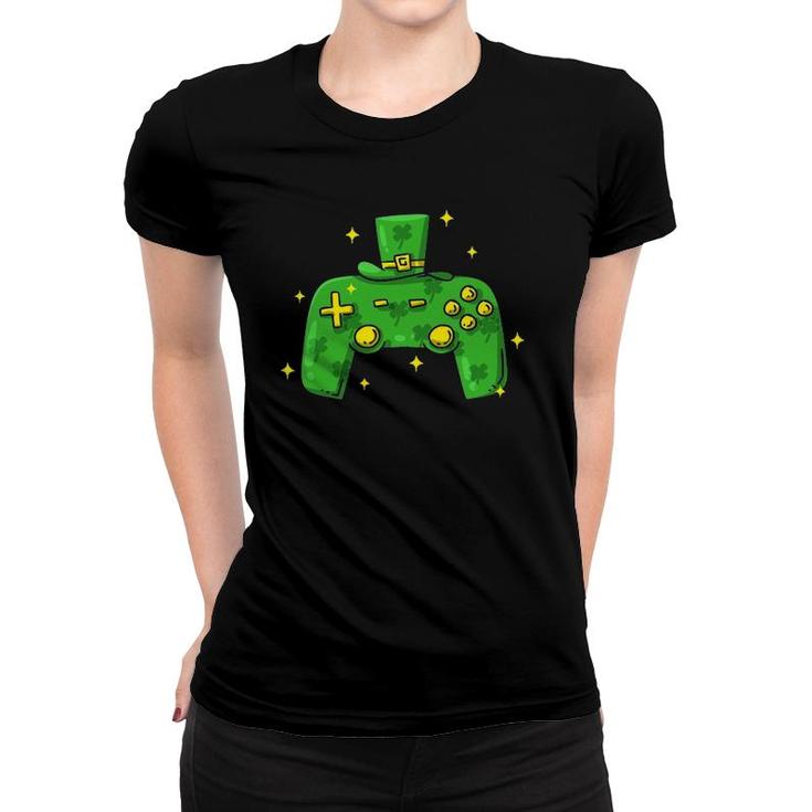 Video Games Controller Irish Men St Patrick's Day Gamer Boys Women T-shirt