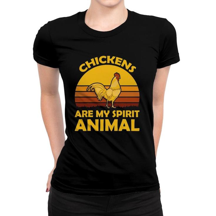 Vintage Chickens Are My Spirit Animal Women T-shirt