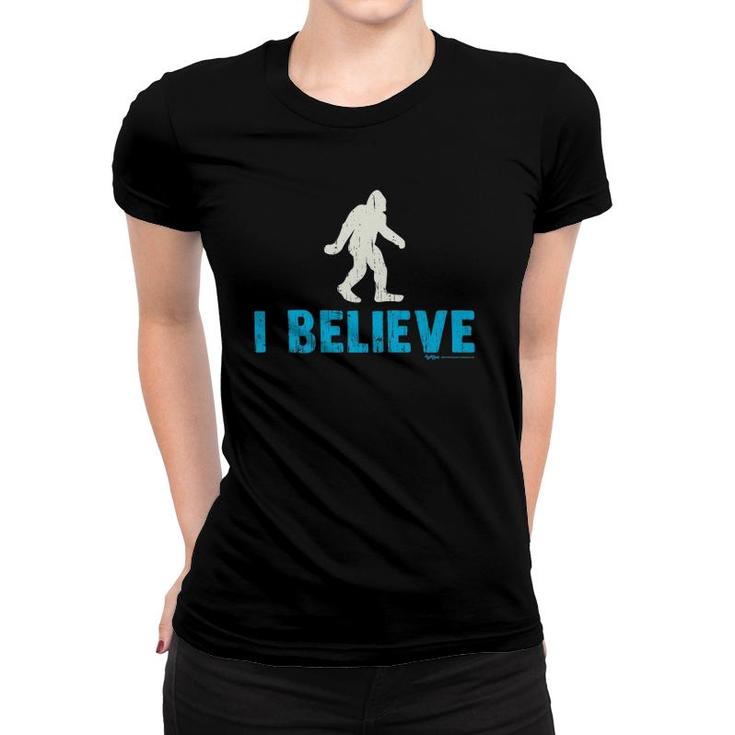 Vintage I Believe Bigfoot Sasquatch Yeti Believe Women T-shirt