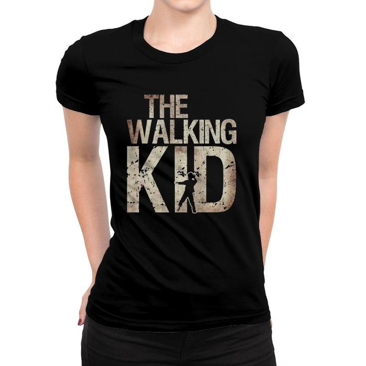 Walking Kid  Zombie Child Lad Boy Or Daughter Tee Women T-shirt