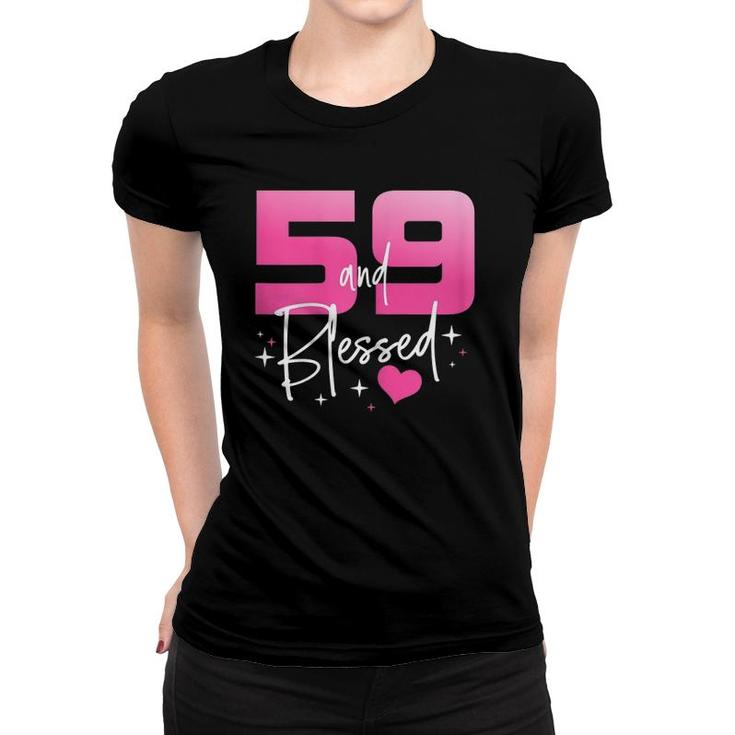 Womens 59 And Blessed Chapter 59 Years Old Gifts 59Th Birthday Gifts Women T-shirt