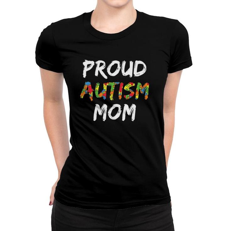 Womens Autism Awareness Clothes Proud Autism Mom Women T-shirt