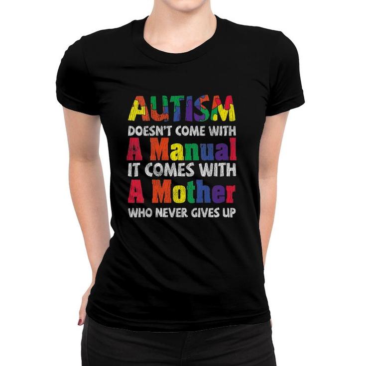 Womens Autism Awareness Proud Mom Mother Autistic Kids Awareness V-Neck Women T-shirt