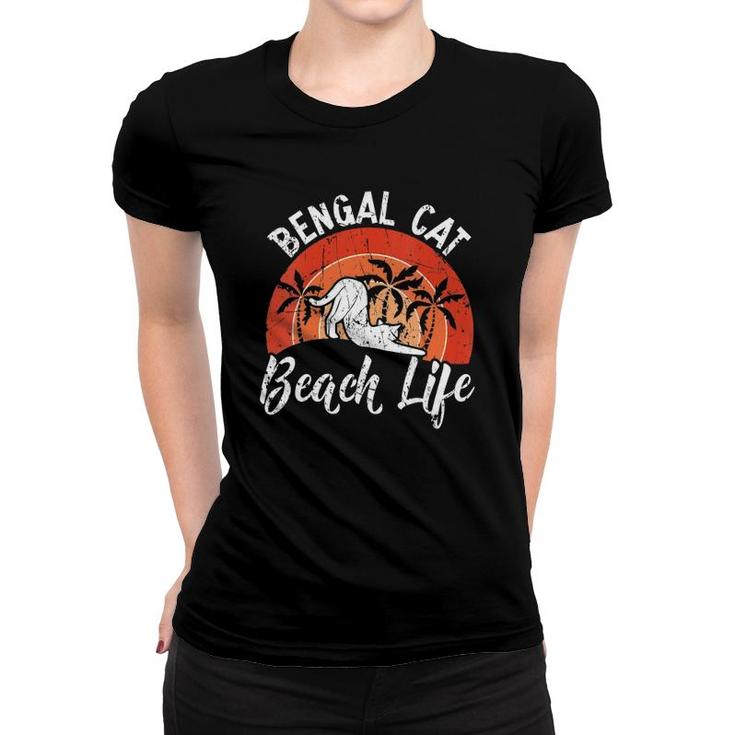 Womens Bengal Cat Kitty Lover Meow Leopard Skin Cashmere Pet  Women T-shirt