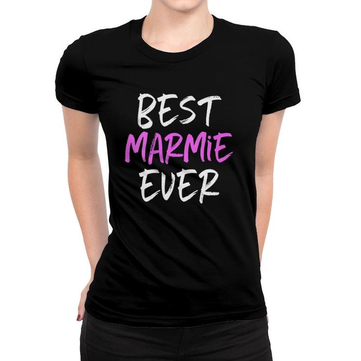 Womens Best Marmie Ever Cool Funny Mother's Day Gift V-Neck Women T-shirt