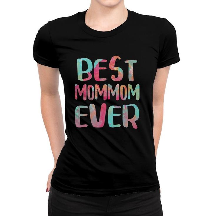 Womens Best Mommom Ever Grandma V-Neck Women T-shirt