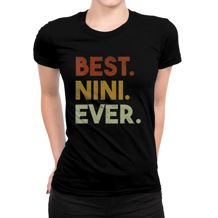 Womens Best Nini Ever Gifts For Grandma Mothers Day V-Neck Women T-shirt