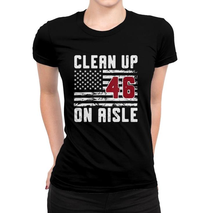 Womens Clean Up On Aisle 46 V Neck Women T-shirt