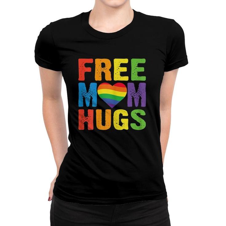 Womens Free Mom Hugs Pride Mom Gift Lgb Women T-shirt