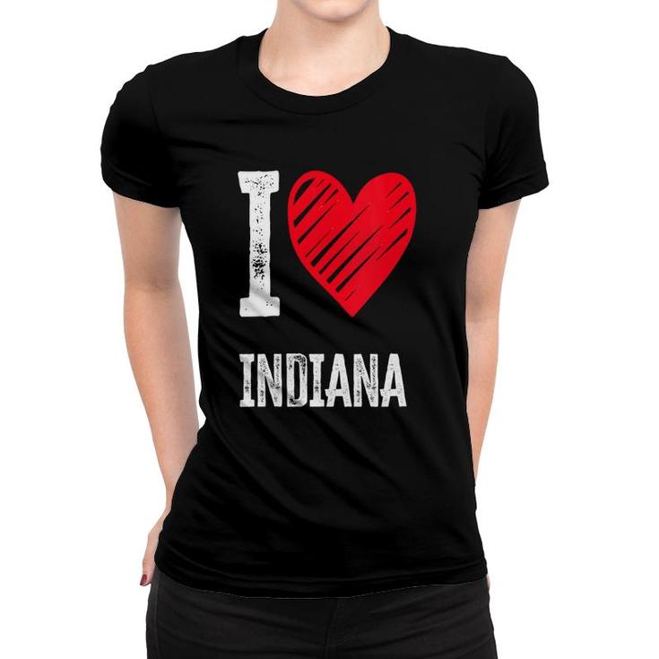 Womens I Love Indiana I Heart Indiana Tee Usa For In Lovers  Women T-shirt